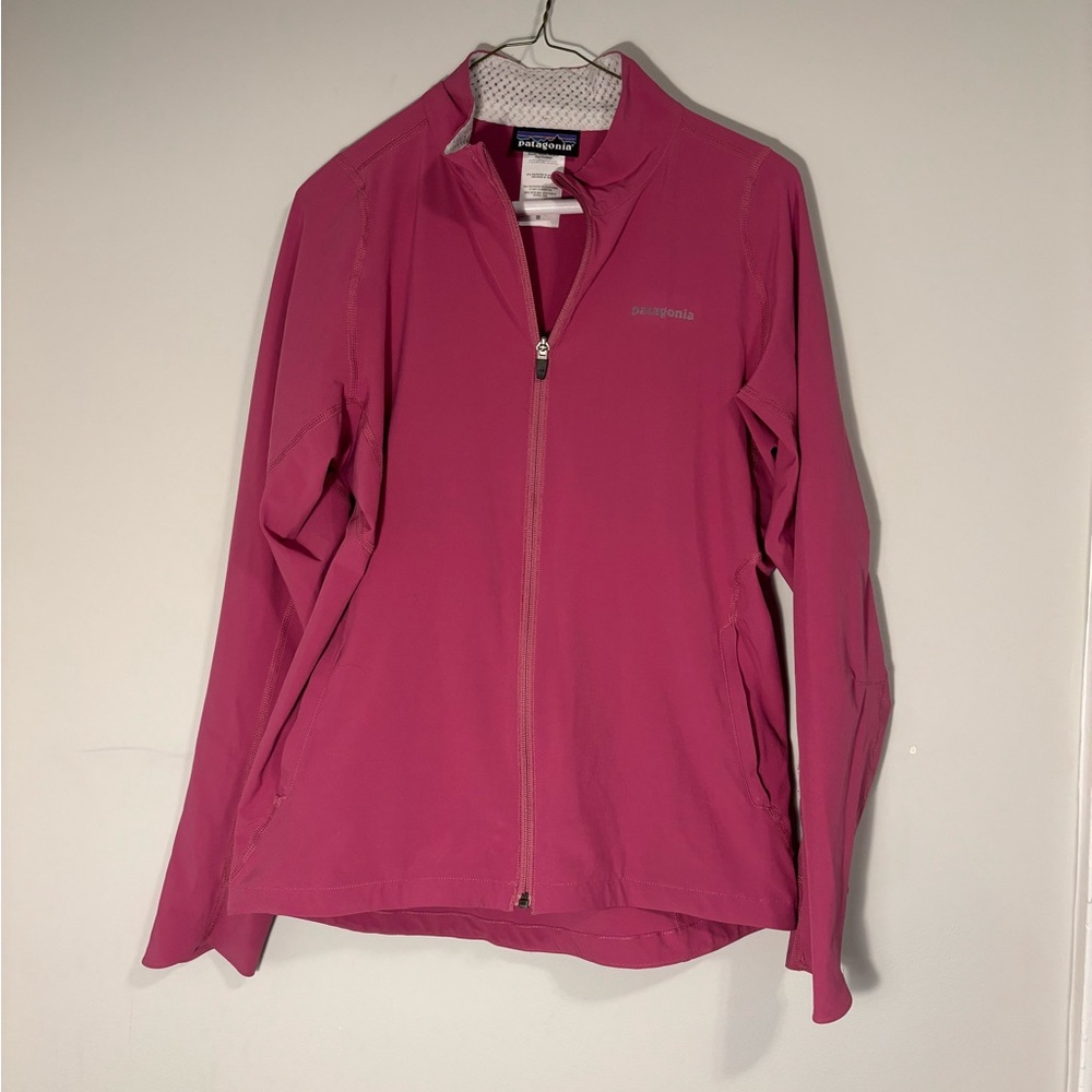 Patagonia Women’s Pink Athletic Stretch Polyester Blend Jacket Size Medium